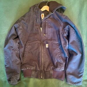 Men’s Small Carhartt Full Swing Duck Hooded Jacket Navy